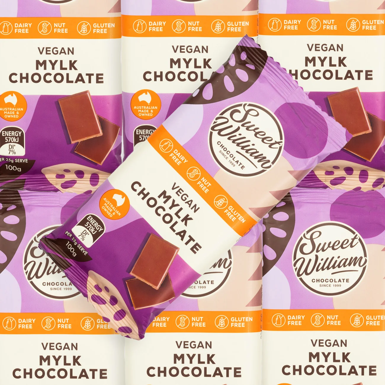 Sweet William Chocolate Bar (Dairy Free)